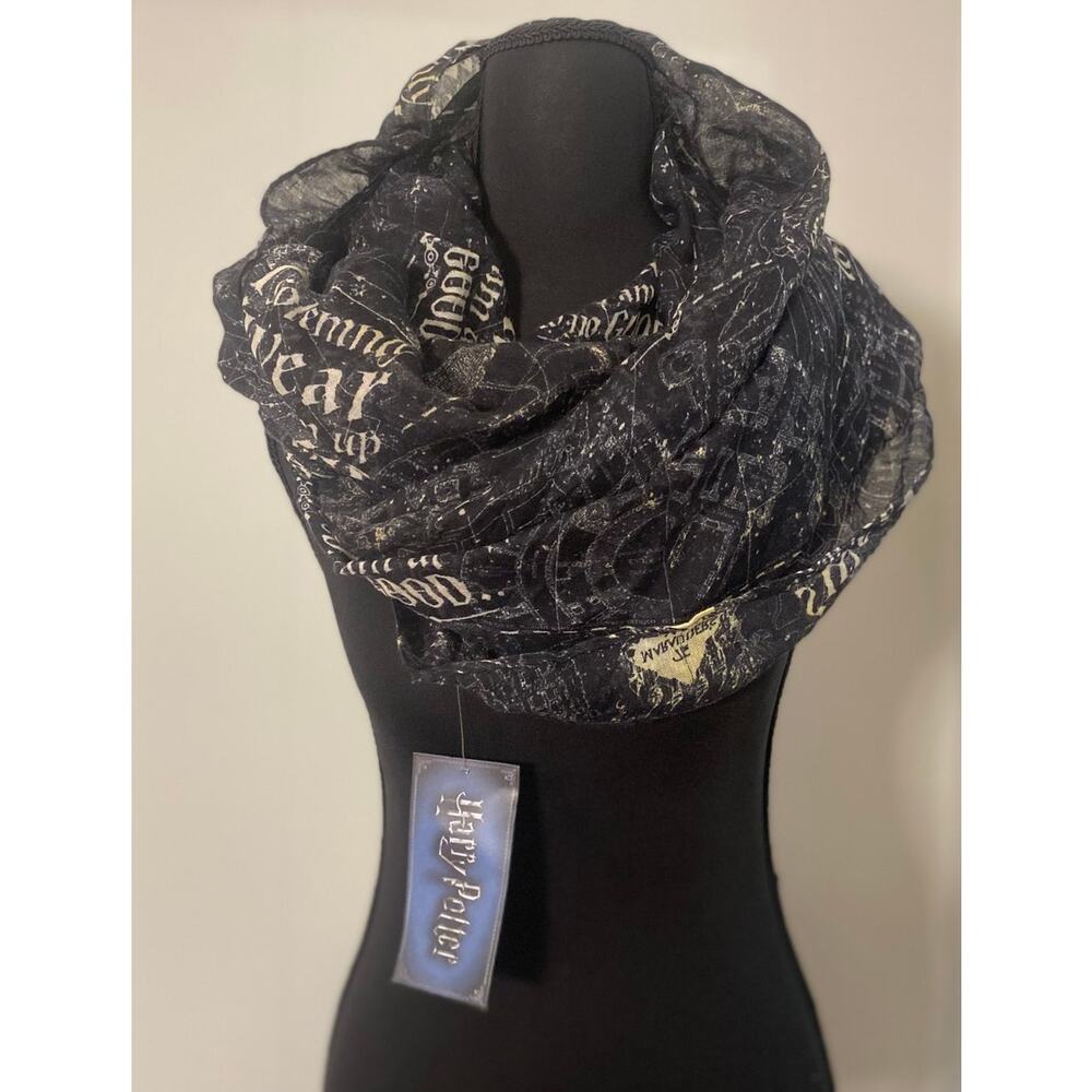 NWT Harry Potter Marauders Map 'I Solemnly Swear' Infinity Scarf Azkaban Book 3‎
